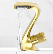 Plantex Pure Brass Single Knob Hot & Cold Mixer/Wash Basin Tap/Pillar Cock Tap for Washbasin/Deck Mount Sink Tap(Gold)