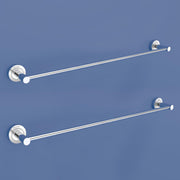 Plantex Stainless Steel Towel Holder in Bathroom/Single Towel Rod for Bathroom/Cloth Hanger/Bathroom Accessories (24 - Inch) Chrome Finish - Pack of 2