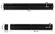 Plantex Stainless Steel 12 inch Tower Bolt/Tower Bolt for Home,Offices Doors and Windows/Tower Bolt for Main Door/Door Latch/Kundi/Chitakini/Door Latch for Main Door and Windows (Black, Pack of 4)