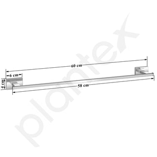 Plantex Stainless Steel Towel Hanger for Bathroom/Single Towel Rod/Towel Bar/Towel Hanger/Bathroom Accessories - Nexa (Chrome) 24 Inch