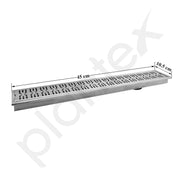 Plantex 304 Grade Stainless Steel Long Shower Drain/Floor Trap/Jali Removeble Grate/Bathroom Drain Cover(10 x 45 cm - Matt) (E418-Arrow)