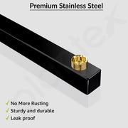 Plantex 24-Inch Shower Arm for Overhead Shower/Stainless Steel Shower Pipe/Wall Mount Bathroom Fitting with Â½-Inch Thread - Pack of 1 (Black)