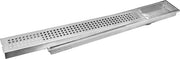 Plantex 304 Grade Stainless Steel Long Shower Drain/Floor Trap/Jali Removable Grate/Lid for Bathroom and Kitchen (10 x 45 cm - Matt) (A418-Square)