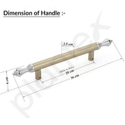 Plantex Premium Main Door Handle/14 Inch Door Handle/Pull-Push Door Handle for Glass/Wooden Door- Pack of 1 (Satin White-Chrome Finish) - 3 Years Warranty