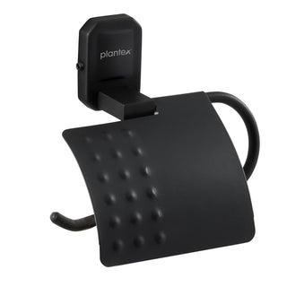 Plantex 304 Grade Stainless Steel Tissue/Toilet Paper roll Holder Stand for washroom/Bathroom Accessories - Cute (Black)