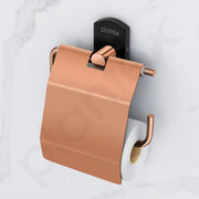 Plantex 304 Stainless Steel Toilet Paper Holder/Tissue Paper Roll Holder for Bathroom/Washroom/Bathroom Accessories -Parv (Rose Gold & Black)
