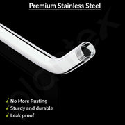 Plantex 9-Inch Round Bend Shower Arm for Overhead Shower/Stainless Steel Shower Pipe/Wall Mount Bathroom Fitting with Â½-Inch Thread - Pack of 1 (Chrome)