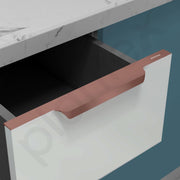 Plantex Profile Handle for Kitchen Cabinet/14 Inch Alluminium Drawer Profile Handle/Wardrobe Pull Handle for Home/Office/Hotel - Pack of 3 (Rose Gold)