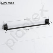 Plantex 304 Garde Stainless Steel 24 inch Towel Bar for Bathroom/Towel Stand/Single Towel Rod/Bathroom Accessories - Darcy (Black)