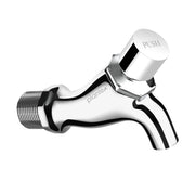 Plantex Push Cock for Bathroom/Wall Mount Push Tap/Push Cock with Teflone Tap - Pack of 1 (AC10, Chrome)