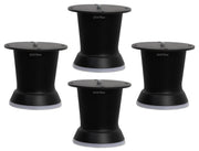 Plantex 3 Inch Sofa Legs for Bed Furniture/Sofa Legs for Table/Sofa Support Legs with Rubber Grip (Black, 4 Pcs)