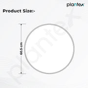 Plantex Aluminium Frame Mirror for Wall/Round Wall Mount Mirror for Bedroom/Dressing Room/Living Room/Entryway - (DIA-24in - Rose Gold)