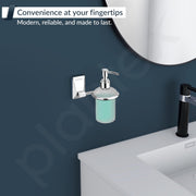Plantex 304 Grade Stainless Steel Liquid Soap Dispenser/Shampoo Dispenser/Handwash Dispenser for Bathroom - Crystal (Chrome)
