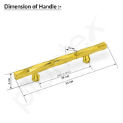 Plantex Door Handle/200mm Main Door Handle for Wooden Door/Pull-Push Handle for Main Door/Door Accessories - Pack of 1 (611, PVD Gold)