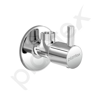 Plantex Angle Valve with Flanges and Teflon Tape/Pack of 2/Angle Cock for Bathroom and Kitchen - (Chrome)