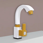 Plantex PTMT EDS-126 Single Lever Sink Tap with Teflon Tape/Kitchen Sink Tap 360Ã‚Â° Swivel Spout with Water Saving for Kitchen Tap (Yellow & White)