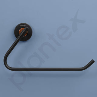 Plantex Solid Brass & SS-304 Grade Napkin Holder for Wash Basin/Towel Hanger for Bathroom/Napkin Hanger/Kitchen/Bathroom Accessories - (Matt Black & Rose Gold)