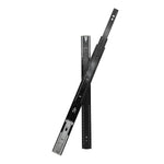 Plantex 20 Inch Soft Close Drawer Channel/Regular Close Ball Bearing Slider Drawer Channel for Home, Kitchen & Wardrobe/Telescopic Channel for Drawer - Pair of 1 (Black)