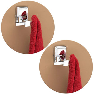 Plantex Stainless Steel 304 Grade Darcy Robe Hook/Cloth-Towel Hanger/Door Hanger-Hook/Bathroom Accessories(Chrome) - Pack of 2