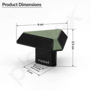 Plantex Knobs for Drawer/Drawer Knobs/Triangle Knob for Cabinets/Drawer Handle/Pull-Push Knob for Kitchen/Bedroom Drawers - Pack of 4 (SH-431, DC-Black & Green)