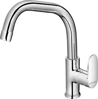 Plantex ORN-213 Pure Brass Single Lever Sink Cock Has Extended (High Arch 360 Degree) Swivel Spout For Kitchen Faucet/Sink Tap With Teflon Tape (Mirror-Chrome Finish)