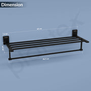 Plantex 304 Grade Stainless Steel Towel Rack For Bathroom/Towel Rod/Stand/Bathroom Accessories - 24 inch (Matt Black)