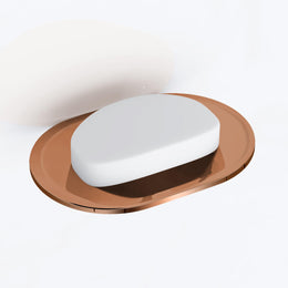 Plantex Smero Pure Brass Soap Holder for Bathroom & Kitchen/Soap Stand/Case/Dish/Bathroom Accessories - Smart (PVD Rose Gold)