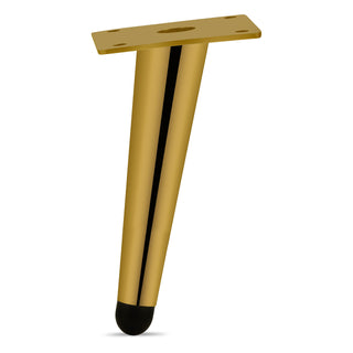 Plantex 6 Inch Sofa Legs for Bed Furniture/Sofa Legs for Table/Sofa Support Legs with Rubber Grip (Gold, 6 Pcs)