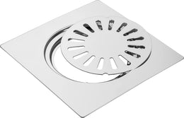 Plantex Classic 304 Grade Stainless Steel Floor Drain/Bathroom Drain Cover/Jali for Bathroom Drain- (6x6 inches) - Chrome