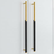 Plantex Stainless Steel & Aluminium Cabinet Handle/450mm Wardrobe Door Handle/Cupboard Pull-Push Handles for Home/Office - Pack of 2 (Black & Gold)