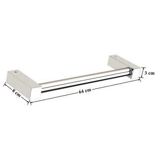 Plantex Stainless Steel Towel Hanger for Bathroom/Towel Rod/Bar/Bathroom Accessories (24 Inch-Chrome - 1003)