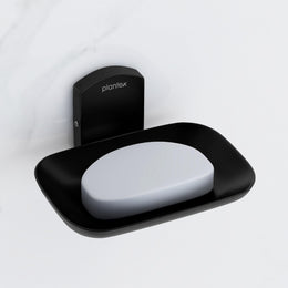 Plantex 304 Grade Stainless Steel Soap Holder for Bathroom/Wall Mounted Soap Holder/Bathroom Accessories - Parv (Black)