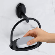 Plantex 304 Grade Stainless Steel Soap Holder/Soap Dish/Soap Stand for Bathroom and Wash Basin/Bathroom Accessories - Oreva (Black)