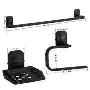 Plantex 304 Grade Stainless Steel Towel Rod for Bathroom/Soap Holder/Towel Ring for Wash Basin/Bathroom Accessories, Cute (Black Finish)