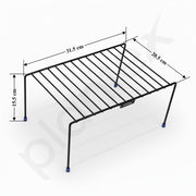 Plantex Stainless Steel Kitchen Storage Rack/Plate Storage Stand/Kitchen Cabinet Organizer/Dish Rack (Black)