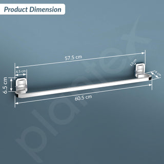 Plantex 304 Grade Stainless Steel 24 inch Towel Holder for Bathroom/Towel Hanger/Single Towel Rod/Bathroom Accessories Pack of 1, Cute (Chrome)
