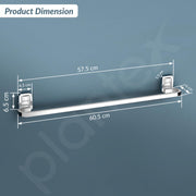 Plantex 304 Grade Stainless Steel 24 inch Towel Holder for Bathroom/Towel Hanger/Single Towel Rod/Bathroom Accessories Pack of 1, Cute (Chrome)