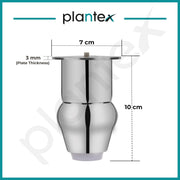 plantex 4 Inch Sofa Legs for Bed Furniture/Sofa Legs for Table/Sofa Support Legs with Rubber Grip (Chrome, 6 Pcs)