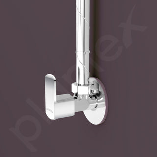 Plantex Single Lever Angle Valve for Bathroom with Brass Spindle/Angle Cock/Single Way Cock with Teflon Tap for Kitchen - Pack of 1 (CRM-1284-Chrome)