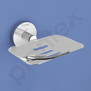 Plantex Smero Pure Brass Soap Dish/Stand/Holder for Bathroom & Kitchen/Bathroom Accessories - Circle (Chrome)