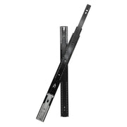 Plantex 10 Inch Soft Close Drawer Channel/Regular Close Ball Bearing Slider Drawer Channel for Home, Kitchen & Wardrobe/Telescopic Channel for Drawer - Pair of 1 (Black)