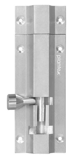 Plantex Stainless Steel 4 inch Tower Bolt/Tower Bolt for Home,Offices Doors and Windows/Tower Bolt for Main Door/Door Latch/Kundi/Chitakini/Door Latch for Windows (Chrome, Pack of 1)