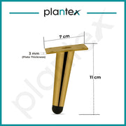 Plantex Heavy Duty Stainless Steel 4 inch Sofa Leg/Bed Furniture Leg Pair for Home/Furniture Sofa Legs for Table/Sofa Support Legs/Sofa Furniture Leg (Gold) Set of 10 Pcs
