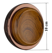 Plantex Stainless Steel Main Door Handle/4-inch Round Shape Door Handle for Main Door/Pull-Push Knob Handle for Wooden & Glass Door (PVD Rose Gold & Wood) - 3 Years Warranty