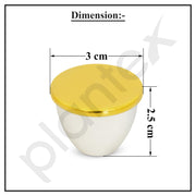 Plantex Knobs for Drawer/Drawer Knobs/Knobs for Cabinets/Pull-Push Knobs for Kitchen/Bedroom Drawer - Pack of 3 (Gold & White)
