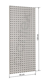 Plantex Tool Organizer for Workshop/Metal Pegboard for Garages/Tool Storage Board/Hanging Pegboard – 120 x 45 cm (Silver)