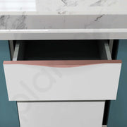 Plantex Profile Handle for Kitchen Cabinet/18 Inch Aluminium Drawer Profile Handle/Wardrobe Pull Handle for Home/Office/Hotel - Pack of 3 (Rose Gold)