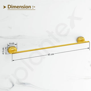 Plantex J4 Stainless Steel 24 Inch Towel Rod for Bathroom/Towel Holder in Bathroom/Towel Holder/Bathroom Accessories (PVD Gold Finish) Onix