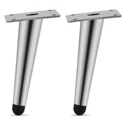 Plantex Heavy Duty Round 6 inch Spare Sofa Legs for Bed Furniture/Sofa Legs for Furniture Fitting/Table Legs/Sofa Leg Set of 2 pcs (Chrome Finish)
