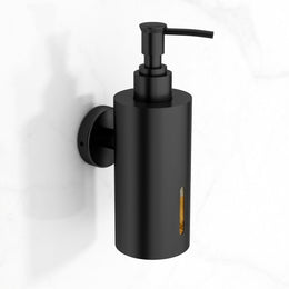 Plantex Liquid Soap Dispenser for Bathroom/Stainless Steel Shampoo Dispenser/Round Hand wash Dispense/Bathroom Accessories - Pack of 1 (Black)